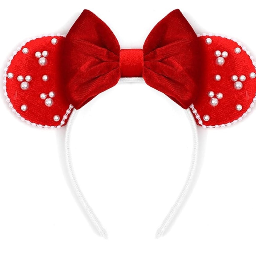 Red Minnie Mouse Ears Headband